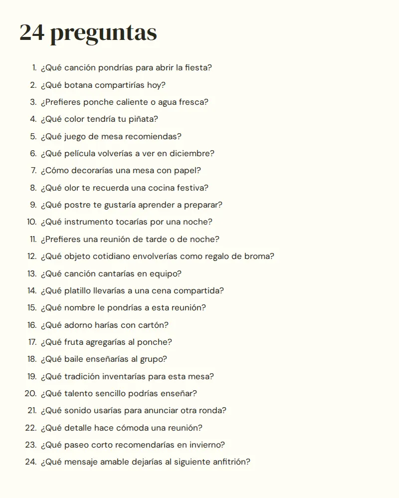 Original Spanish conversation prompts